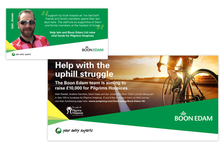 BOON EDAM - Charity fundraising marketing assets