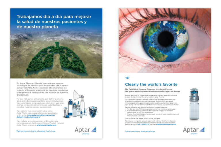 Aptar pharma - A4 press adverts