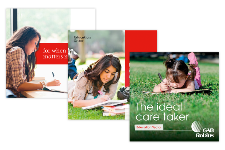 GAB Robns - Education brochure cover designs