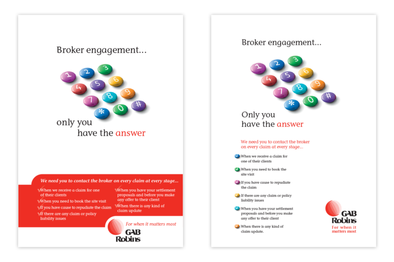 GAB Robins - Internal promotion marketing posters